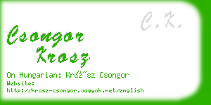 csongor krosz business card